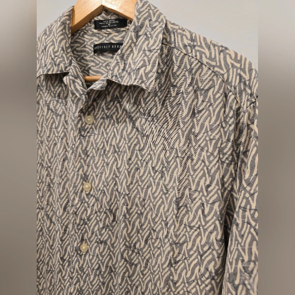 Geoffrey Beene Gray Patterned Men's Shirt - Picture 4 of 7